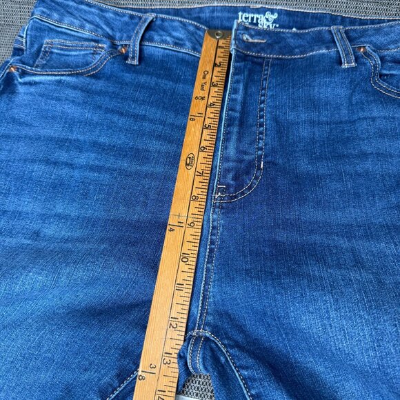 Terra & Sky Womens Size 16W Blue Straight Leg Denim Jeans Stretch - Picture 5 of 11